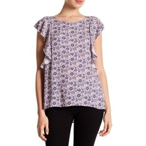14th & Union Sleeveless Cascade Print Top